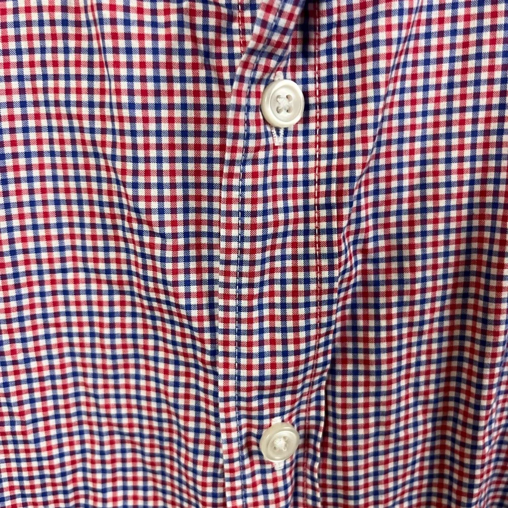 J. Crew Men's Ludlow 120s 2 Ply Micro Plaid Long Sleeve Button Down Shirt- Large